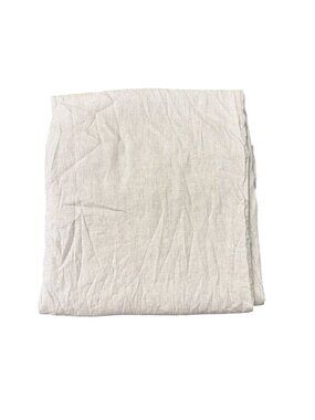 West Elm Hemp Cotton Duvet Cover Full Queen Neutral Beige Natural Blend Button